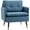 bleu, variante sur HOMCOM Fauteuil d'Appoint avec Dossier Capitonné et Pattes en Acier pour Salon