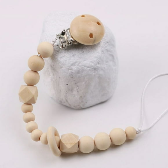 Cadena antipérdida para bebés Cadena anticaídas Clip para chupete con forma de tronco Chicle para dientes de bebé Cadena para chupete