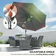 thumbnail image 4 of Outsunny Parasol de Marché Rond 3 m x 2,4 m, Parasol de Terrasse, Gris, 4 of 10