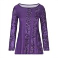 thumbnail image 3 of Birdeem Haut à Manches Longues Style Confortable Col Rond Doux Imprimé pour Femmes, 3 of 10