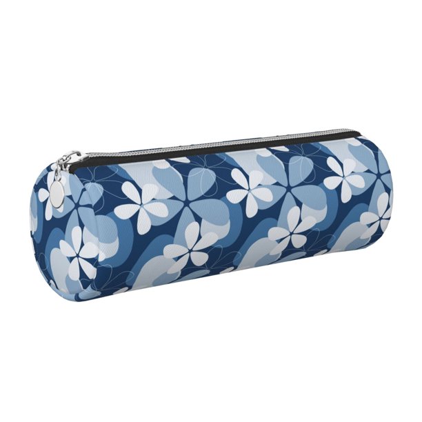 Disketp Flower Estuche Organizador de Lápices de Cuero, Estuche de Oficina con Cremallera para Bolígrafo y Lápiz