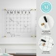 thumbnail image 4 of Martha Stewart Grayson Acrylic Wall Calendar and Notes Board Set with Dry Erase Marker and Mounting Hardware, Clear with Black Print, 4 of 13