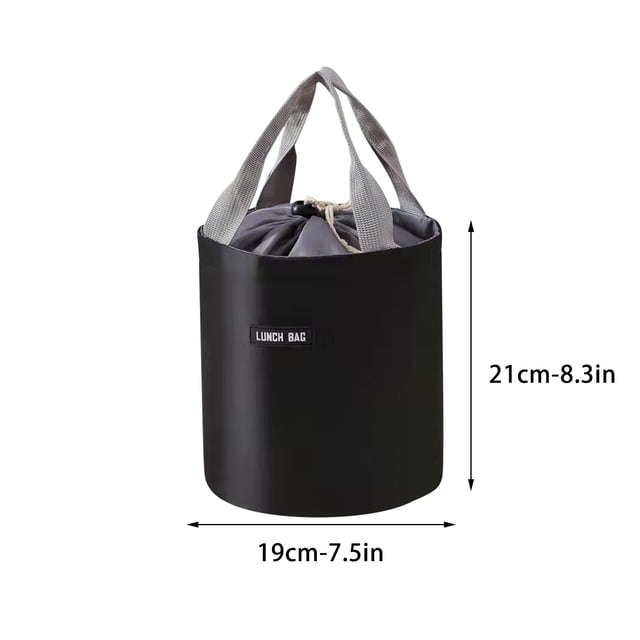 CEHVOM Cylinder Insulation Lunch Box Bag Insulation Bag Large Aluminum Foil Portable Round Lunch Bag To Work With Rice Insulation Bag Clearance
