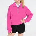 thumbnail image 2 of Dnhxils Girls Lightweight Pullover Zip Up Sweatshirt with Pockets for Kids Tween Girls Trendy Fall Clothes, 2 of 7