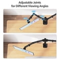 thumbnail image 6 of HOMOUNT Dual Monitor Desk Mount for 17- 32 inch, Adjustable Dual Monitor Arm for 2 LCD Screens, Monitor Stand with C-Clamp and Grommet Base, up to 17.6lbs, 6 of 10