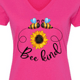 thumbnail image 4 of Inktastic Bee Kind Bees and Sunflower Women's V-Neck T-Shirt, 4 of 5