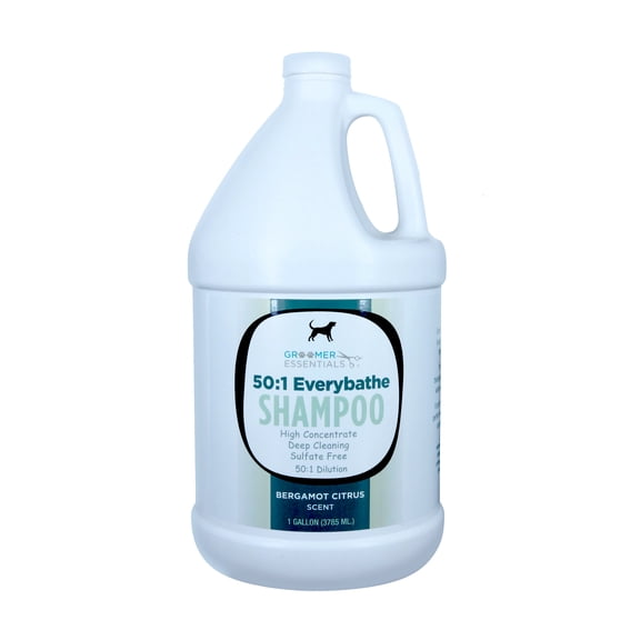Groomer Essentials 50:1 Everybathe Shampoo - 1 Gallon - Can Be Diluted Up To 50:1 - Can Be Used On Dogs Or Cats 12 Weeks Or Older - Free Of Parabens and Sulfates