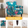 thumbnail image 3 of UIXE Accent Chairs Living Room Chairs Set of 2 Upholstered Armchair for Bedroom Modern Lounge Chair, Pattern Blue, 3 of 7