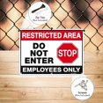 thumbnail image 3 of T&R Large Restricted Area Do Not Enter Employees Only Sign - 2 Pack - 14 x 10 Inches Rust Free .040, 3 of 7
