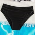 thumbnail image 5 of mgoYE Swimsuit for Girls 8-10 Girls Swimsuit Bikini Set 2 Piece Bathing Suit Ruffled Contrast Trim Adjustable Straps Girls Swimwear(Black,7-8 Years), 5 of 7
