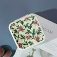 thumbnail image 4 of Autua Flowered Fabric Green Leaves Baroque Jewelry Storage Box White, 4 of 5