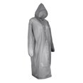 thumbnail image 4 of TISHITA Long Raincoat Portable Tear Resistant Rain Jacket for Camping Outdoor Travel Grey, 4 of 8