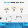 thumbnail image 5 of SOLAURA 6.6lbs Portable Washing Machine, Single Tub Small Laundry Washer with Spin Basket, Semi-automatic Washer for Home, Apartment, RV, Dorm & Outdoor (Blue White), 5 of 9