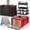 Red, variant on 3-in-1 Insulated Food Delivery Bag Kit: 23"x15"x14" Hot/Cold Transport, Pizza Warmer, Drink Carrier for Catering, Travel & Car - Red