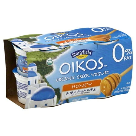 Stonyfield Oikos Honey 4oz 4-pack