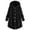 Black, variant on Women Autumn And Winter Casual Solid Color Side Slit Hooded Button Cardigan Jacket With Pockets Home Wear Jacket GY2, S