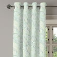 thumbnail image 3 of Ambesonne Nature Grommet Curtain, Modern Leaf Patterns, 50" x 63", Pale Green Navy Blue, 3 of 6