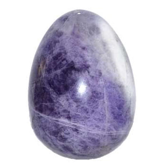 2 in. Amethyst Stone Cheveron Egg