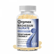 Orgmax Magnesium Taurate Supplement for Cardiovascular Health, Muscle Function, Nerve and Heart Health Support (700mg per Serving, 120 Vegan Capsules)