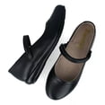thumbnail image 4 of Zapato Escolar Niña Piel Flats Negro, 4 of 5