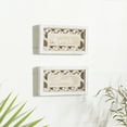 thumbnail image 2 of DecMode Indoor White Wood Farmhouse Sign Wall Decor, Set of 2, 2 of 9