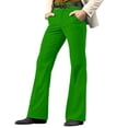 thumbnail image 4 of Sakmal Men's Khaki Pants Flare Leg High Waisted Green Relaxed Fit Business Casual Chino Pants Men XXL, 4 of 4