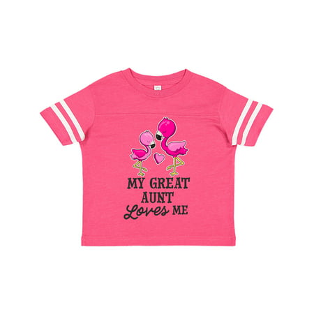 

Inktastic My Great Aunt Loves Me with Two Flamingos Gift Toddler Boy or Toddler Girl T-Shirt