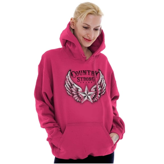 Country Strong Cute Angels Wings Star Hoodie Sweatshirt Women Men Brisco Brands S