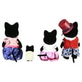 Calico Critters Midnight Cat Family, Set of 4 Collectible Doll Figures ...