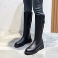 thumbnail image 2 of adviicd Snow Boots for Women Suede Boots Women Knee High Ladies Fashion Solid Color Leather Side Zipper Womens Knee High Boots Narrow Calf, 2 of 5