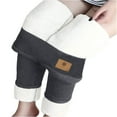 thumbnail image 1 of Pantalones de chándal con forro polar para deporte y ocio, cintura alta, elásticos, pantalones de yoga con estampado novedoso, leggings térmicos cálidos de invierno para mujer, 1 of 4