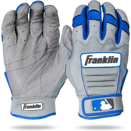 UPC: 0025725421329 | Franklin Sports MLB Batting Gloves – CFX Pro Adult Batting Gloves Pair – Baseball Softball Batting Gloves – Official MLB Baseball Batting Gloves Gray/Royal Adult Small