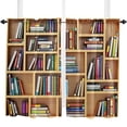 thumbnail image 5 of Bookshelf Wall Textbook Curtains For Living Room Bedroom Window Treatment Home Decoration Drapes Kitchen Curtain, 5 of 7