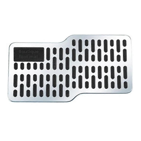 Steel Car Floor Carpet Mats Heel Plate Foot Rest Pedal Pads Anti