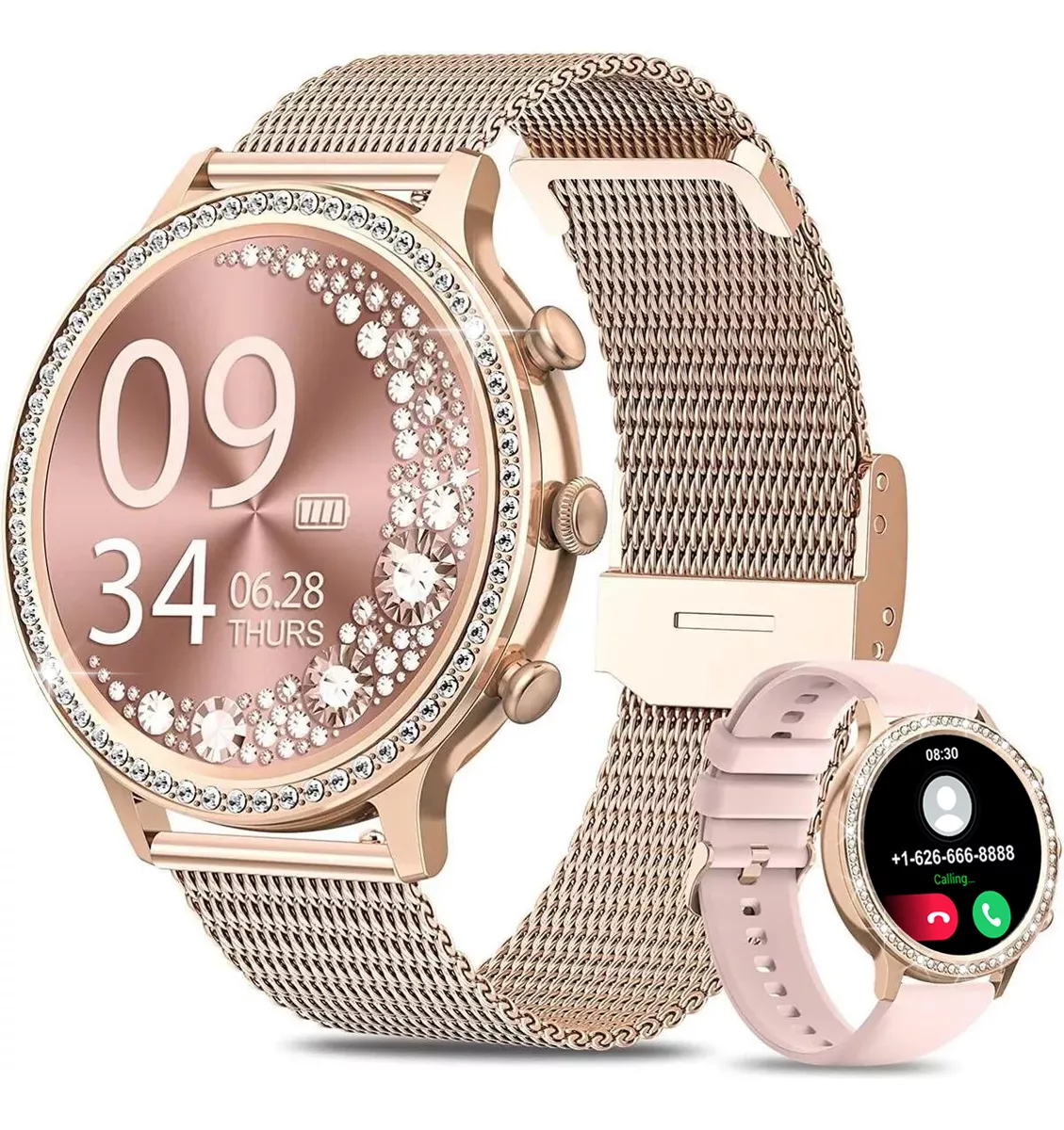 Reloj Inteligente Mujer Elegante Smartwatch Bluetooth Call | Walmart en ...