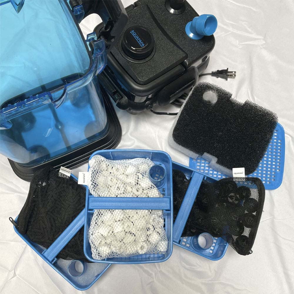 AQUAPAPA 250SB 1" Bio Balls With Inside Sponge Filter Media for Aquarium Fish Tank Pond Filtration
