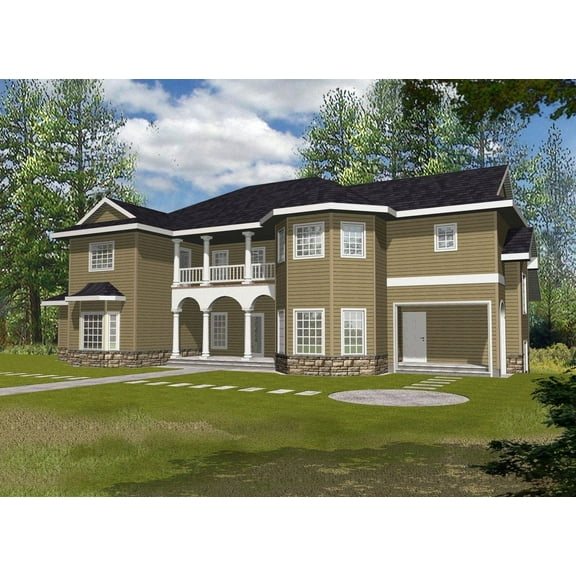 001-3172: Contemporary 5 Bed, 7 Bath Luxury Home Plan, 4267 Sq Ft: Full Blueprints with License to Build by Home Plan Marketplace - Lesuto