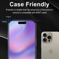 thumbnail image 5 of 2+2Pack Privacy Screen Protect Compatible with iPhone 16 Pro Max ,9H+ Military-Grade Shatterproof  Longest Durable Tempered Glass ,Case-Friendly, 5 of 8
