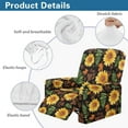 thumbnail image 5 of FUIALDOLG Yellow Sunflower Paw Print Recliner Chair Covers 1 Seater Cover for Recliner Chair, Fall Home Decor 4-Pieces Recliner Slipcovers with Pockets Spandex Fabric Furniture Covers, 5 of 7