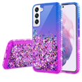 thumbnail image 5 of Samsung Galaxy S22 Plus Case Liquid Quicksand Glitter Cute Phone Case Clear Bling Diamond Shock Protective Cover for Girls Women - Purple/Blue, 5 of 5