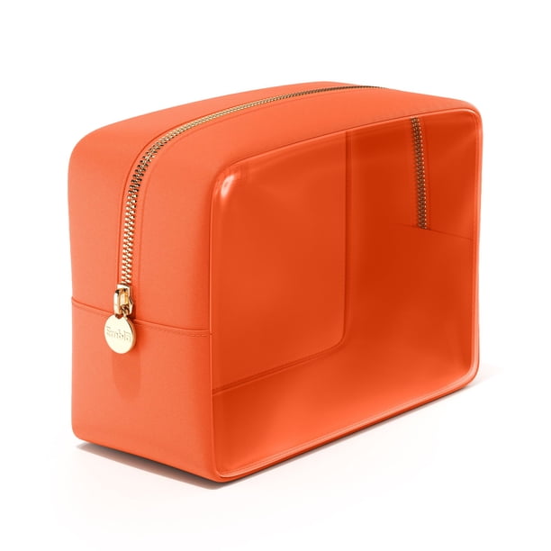 Bolsa de cosméticos Embla, funda de maquillaje transparente, bolsa de viaje, color melocotón
