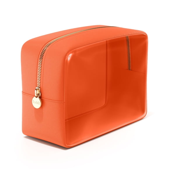 Bolsa de cosméticos Embla, funda de maquillaje transparente, bolsa de viaje, color melocotón