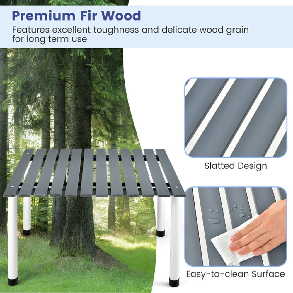 Aimee Lii Folding Outdoor Camping Table with Carrying Bag for Picnics and Party, Camp Tables PorTable Foldable, Gray