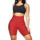 thumbnail image 4 of Pantalones cortos Prolriy para mujer, para entrenamiento, gimnasio, elásticos, de cintura alta, deportivos, color rojo, talla M, 4 of 8