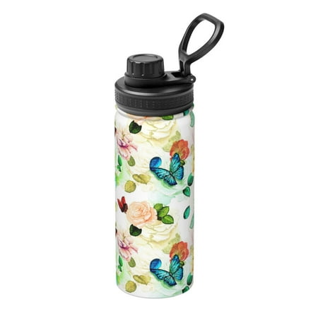 

Ocsxa Floral Vintage Print 18oz Stainless Steel Water Bottle Unisex Water Bottle Insulated Sports Water Cup Flask for Cold Water Drinks/Sports/Travel/Car/School