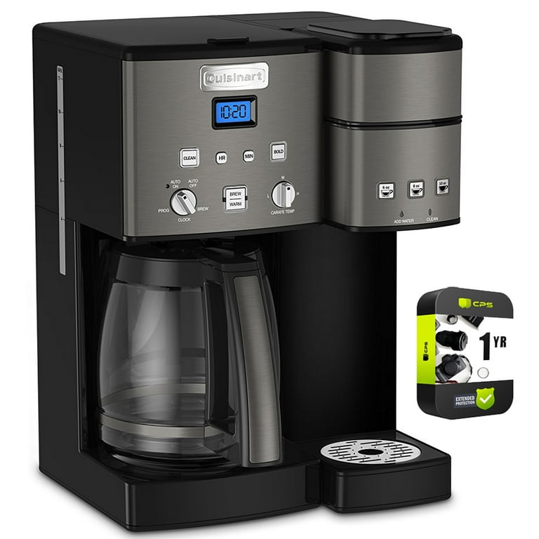 Cuisinart DGB-2 Grind and Brew Single-Serve Coffeemaker Bundle with 1 YR  CPS Enhanced Protection Pack