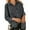 Black, variant on Avamo Ladies Jean Shirt Button Down Cowboy Lapel Neck Denim Loose Tunic Blouse Holiday Tops Black L