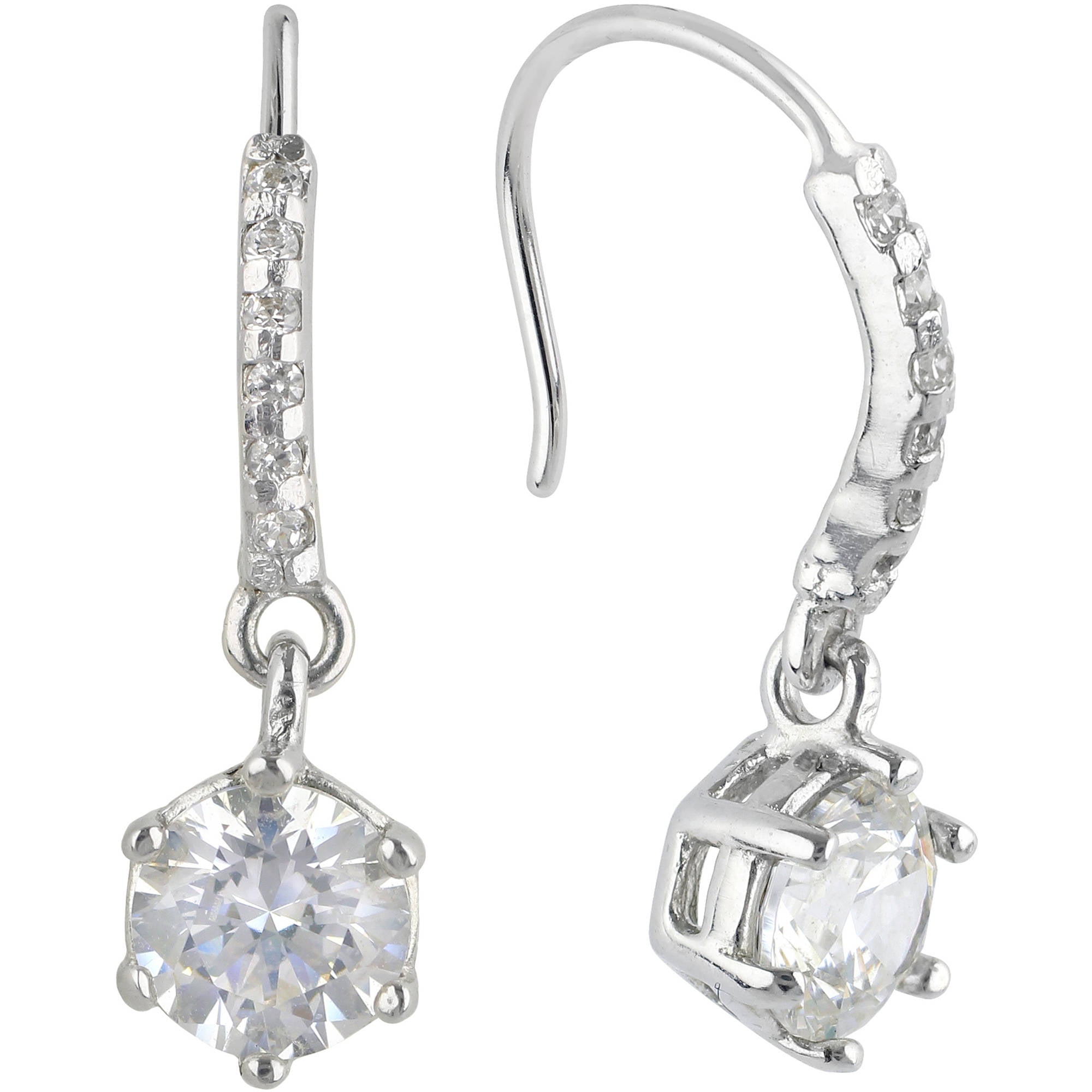 Details about   ICYROSE Sterling Silver Pink Crystal Dangle 1/2" Endless Hoop Kids Earrings 2737 