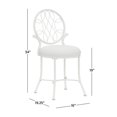 thumbnail image 2 of Hillsdale Furniture O'Malley Vanity Stool, White, 2 of 14