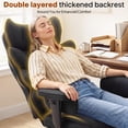 thumbnail image 4 of Ultifit Big and Tall Office Chair Fabric, Executive Chair with Footrest, High Back Desk Chair with Lumbar Support, Ergonomic Computer Chair, Black, 4 of 9